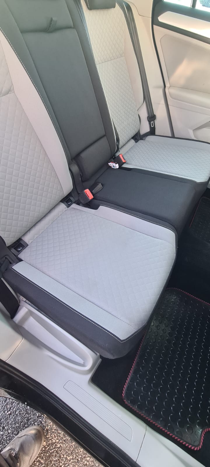 Car rear seats cleaned during a mobile valet in the Wirral