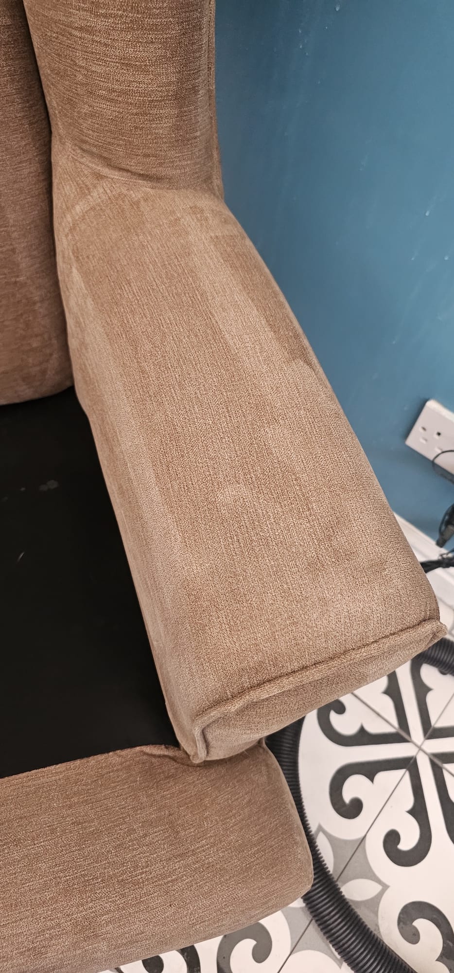 Lounge carpet deep cleaned by hot water extraction in the Wirral