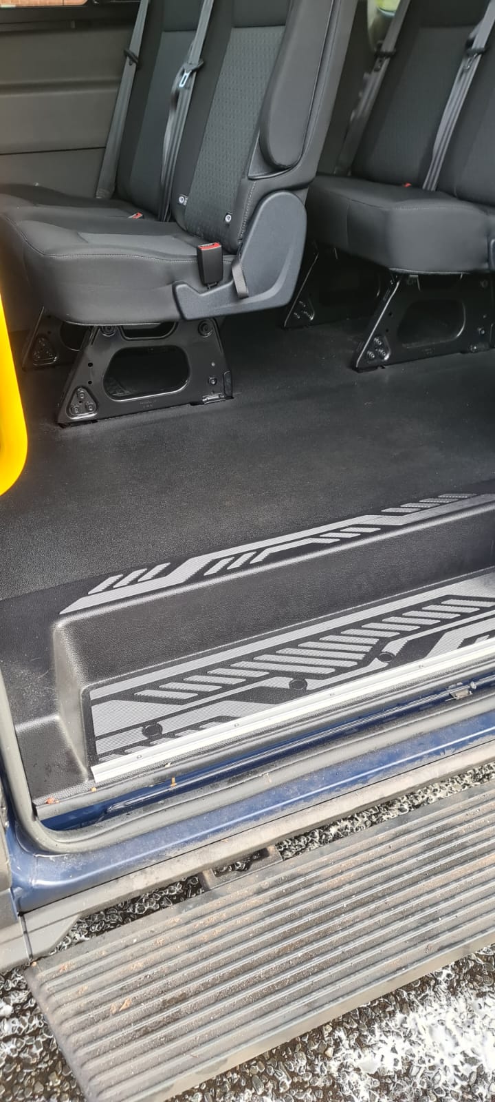 Minibus seats and entry step cleaned in the Wirral