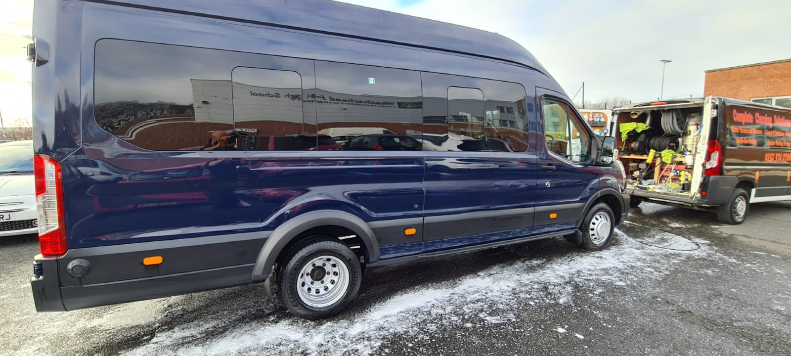 Minibus washed and cleaned during a Wirral mobile valet