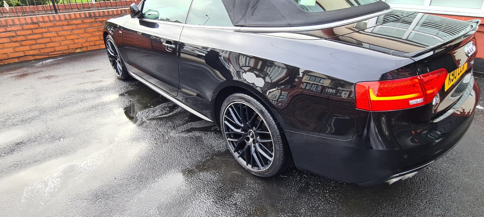 Car interior detailed during a mobile valet in the Wirral