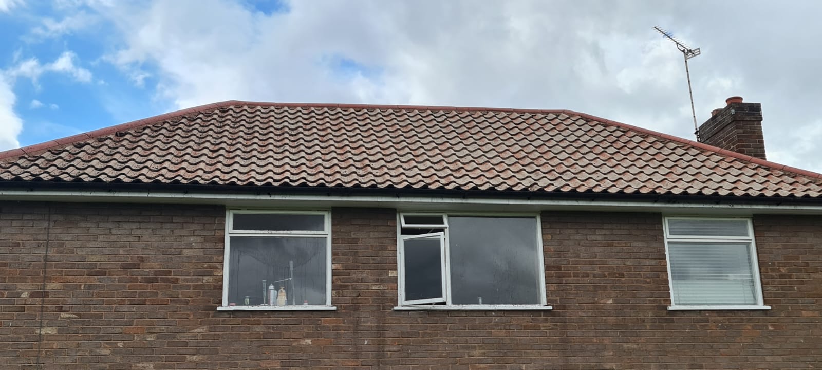 Roof after professional moss removal in the Wirral