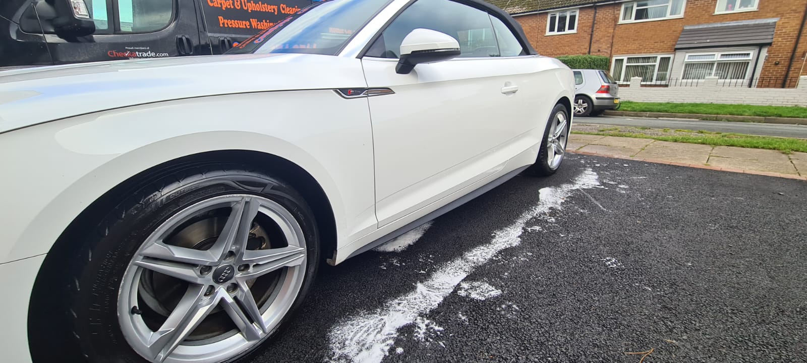 Freshly valeted car exterior on a Wirral driveway