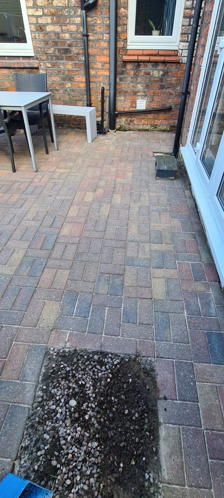 Landscaped stone path and steps cleaned by pressure washing in the Wirral